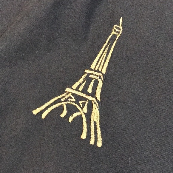 eShakti Navy Blue Eiffel Tower Embroidered A-Line Dress size S - Picture 5 of 14